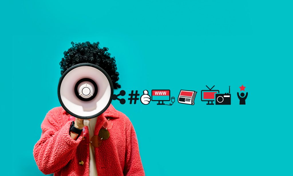 imagen de un altavoz para redes sociales y blog