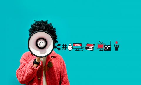 imagen de un altavoz para redes sociales y blog